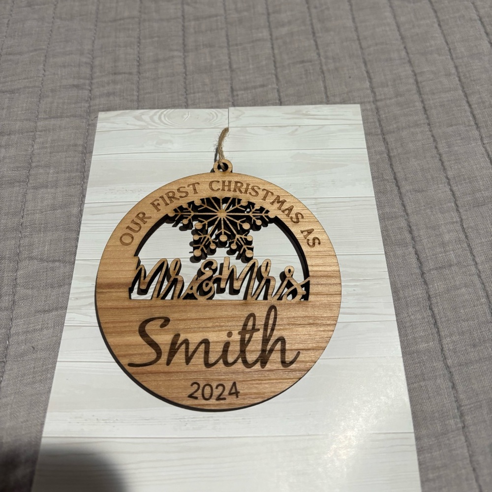 Personalized Wooden Christmas Ornament